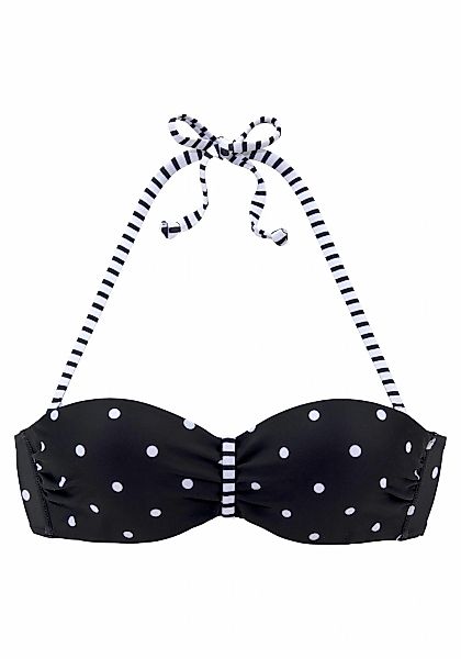 s.Oliver Bügel-Bandeau-Bikini-Top "Audrey" mit Mustermix aus Punkten und St günstig online kaufen