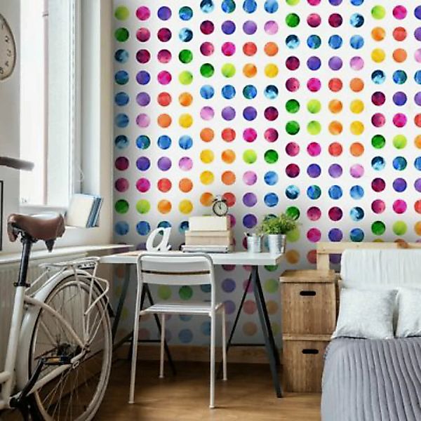 artgeist Fototapete Tupfen (farbenfroh) mehrfarbig Gr. 50 x 1000 günstig online kaufen