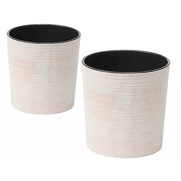 Siena GardenPflanzgefäß - Set 2 teilig Eco Lens Weiß günstig online kaufen