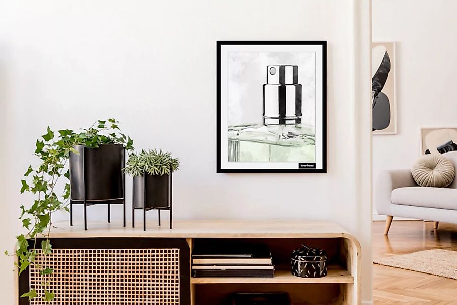 Bruno Banani Bild mit Rahmen »Parfüm - Gerahmter Digitaldruck - Wandbild«, günstig online kaufen
