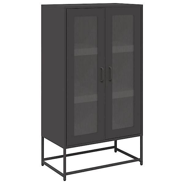 vidaXL Highboard Schwarz 68x39x123 cm Stahl 853356 günstig online kaufen