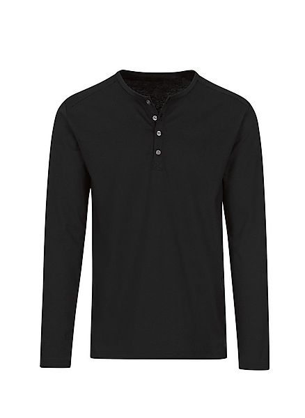 Trigema Longsleeve TRIGEMA Langarmshirt mit Knopfleiste günstig online kaufen
