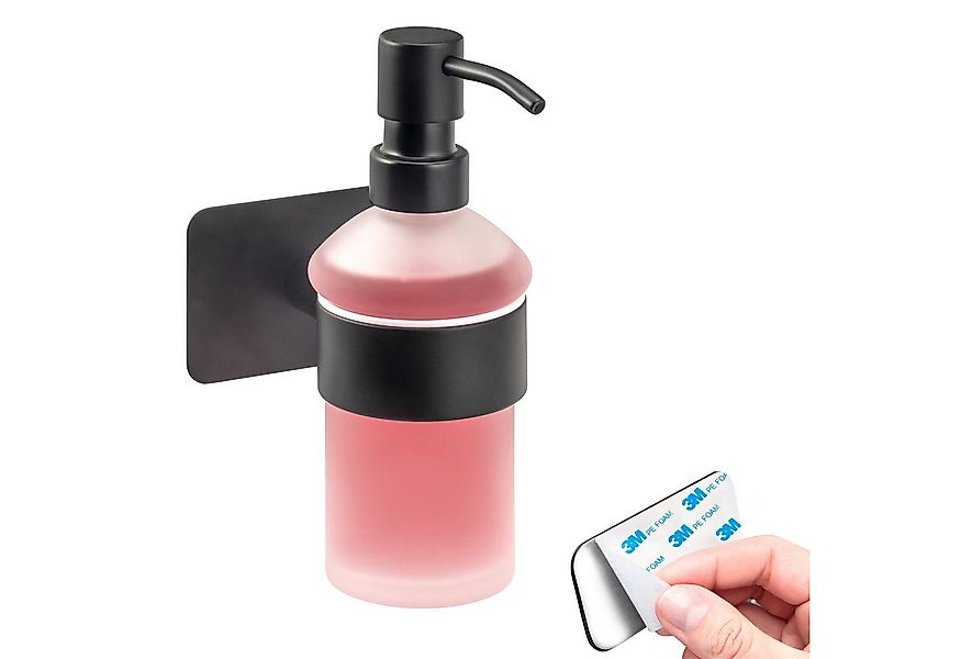 bremermann Seifenspender Bad-Serie PIAZZA BLACK TAPE - mit Klebepad, schwar günstig online kaufen