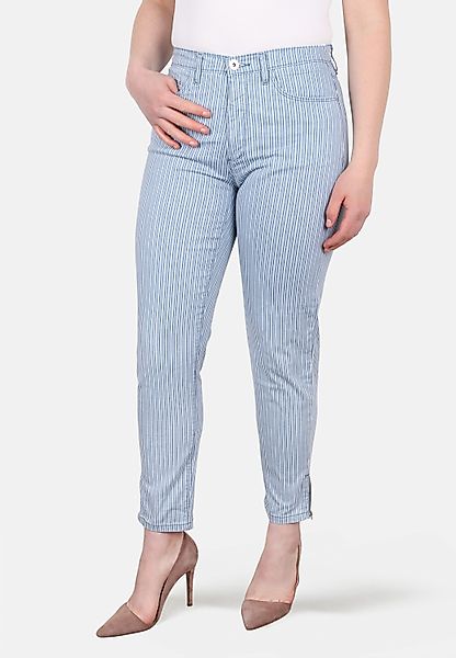 STOOKER WOMEN 5-Pocket-Jeans Nizza Stripe Tapered günstig online kaufen