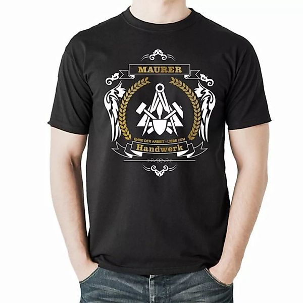 Lasernauten Print-Shirt Maurer Zünfte Zunftsymbol T-Shirt mit Zunftwappen H günstig online kaufen