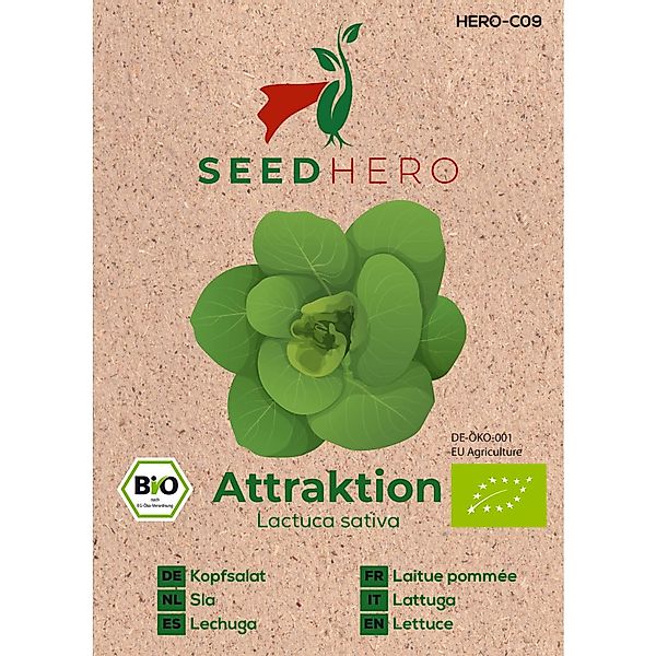 Seedhero BIO Kopfsalat Attraktion Samen günstig online kaufen