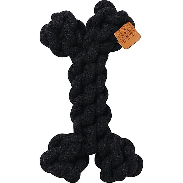 Seil-Hundespielzeug Knochenform Schwarz 19 cm x 12 cm x 5 cm günstig online kaufen