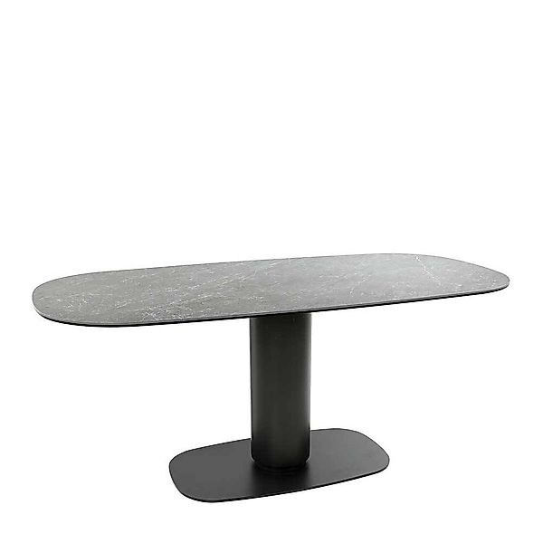Esstisch mit ovaler Tischplatte Säulengestell günstig online kaufen