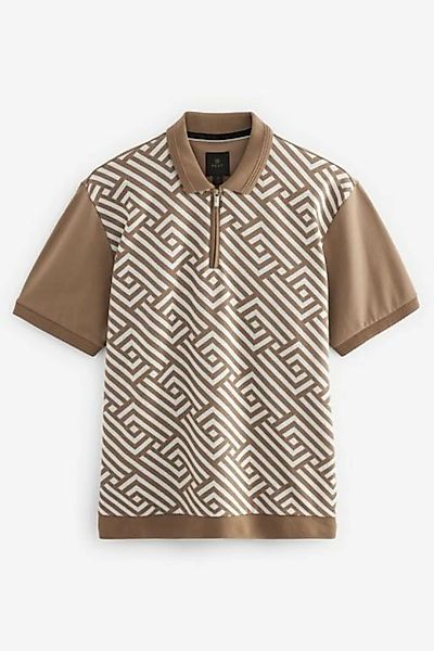 Next Poloshirt Poloshirt mit geometrischem Jacquardmuster (1-tlg) günstig online kaufen