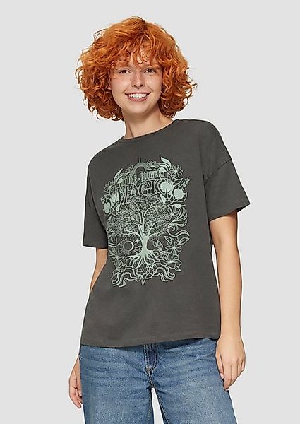 QS Kurzarmshirt Lockeres Print-Shirt mit Garment günstig online kaufen