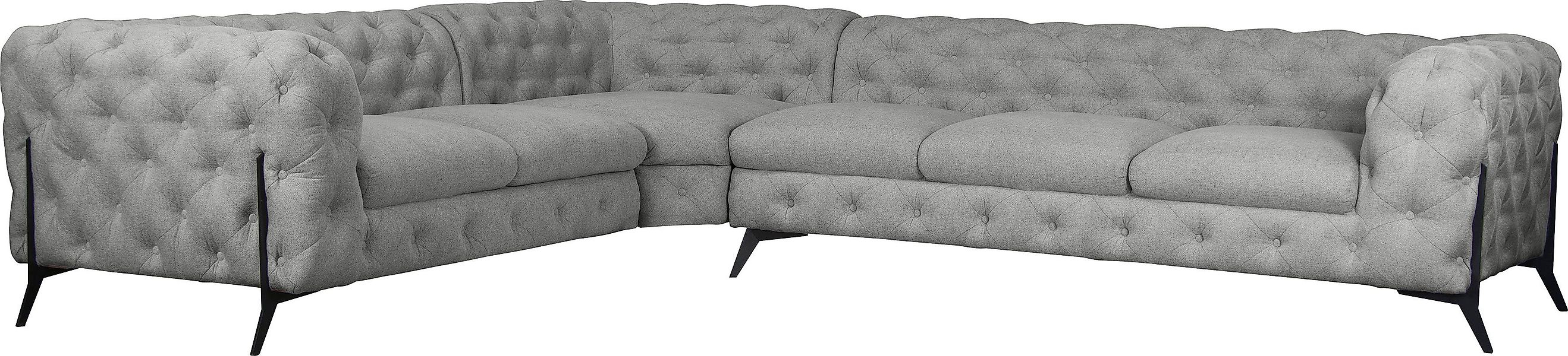 Leonique Chesterfield-Sofa Amaury L-Form, großes Ecksofa, günstig online kaufen