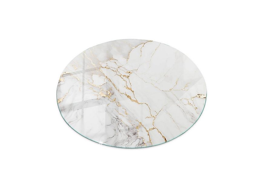 Tulup Tischplatte Oberplatte Tisch Glas Eleganter Marmor mit Adern Tischpla günstig online kaufen