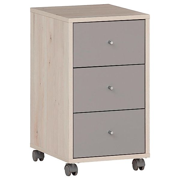 Rollcontainer Serie 400 Sandeiche Nachbildung grau B/H/T: ca. 32,6x59,7x39, günstig online kaufen