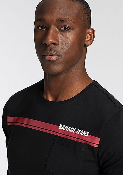 Bruno Banani Langarmshirt Mit Brusttasche und Frontprint günstig online kaufen