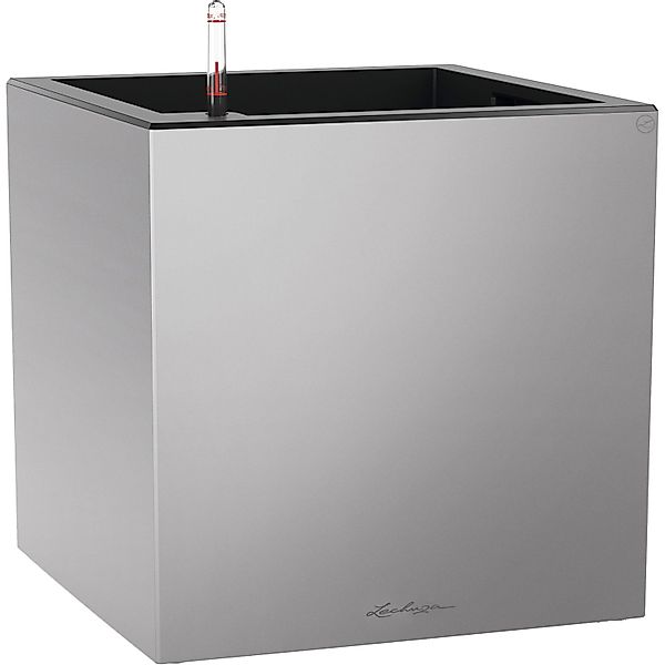Lechuza® Pflanzgefäß Canto Premium,ow 40 Silber Metallic 40 cm x 40 cm günstig online kaufen
