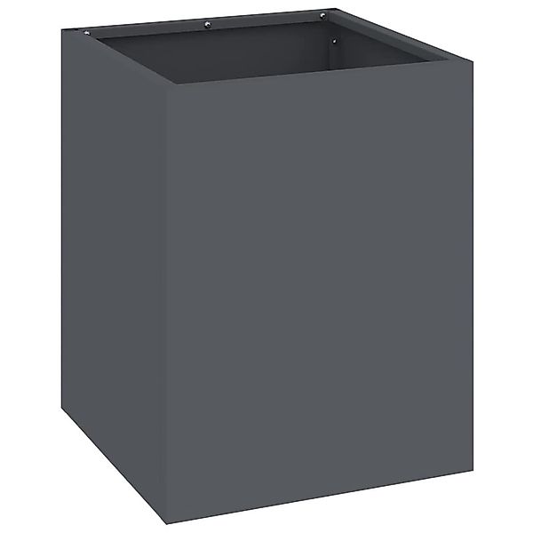 vidaXL Blumentopf Gartenblumentopf Anthrazit Kaltgewalzter Stahl günstig online kaufen