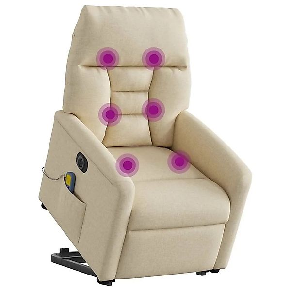 vidaXL Elektrischer Massagesessel mit Aufstehhilfe Creme Stoff 3303070 günstig online kaufen