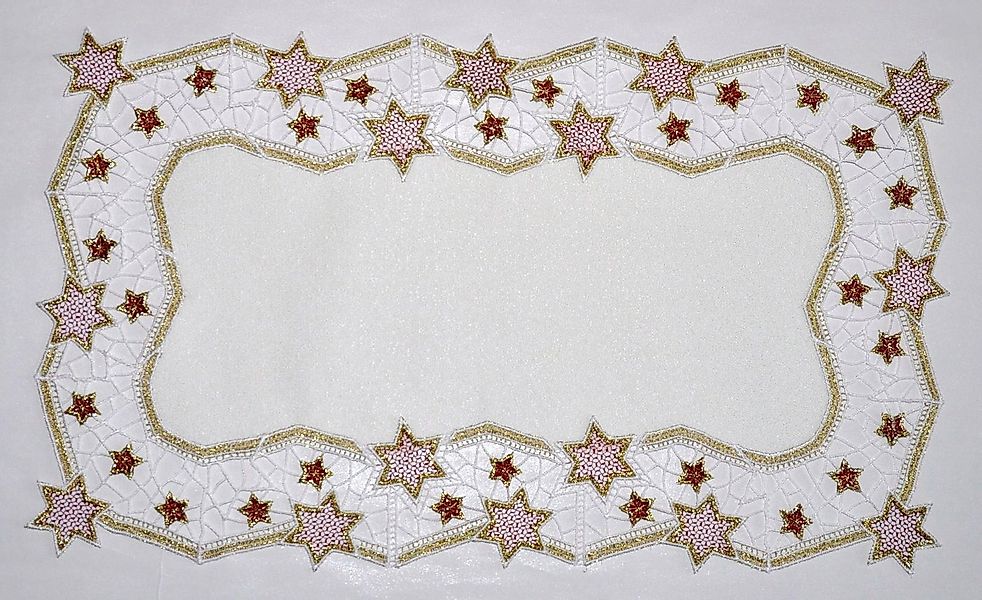 Stickereien Plauen Tischdecke Goldtanne günstig online kaufen