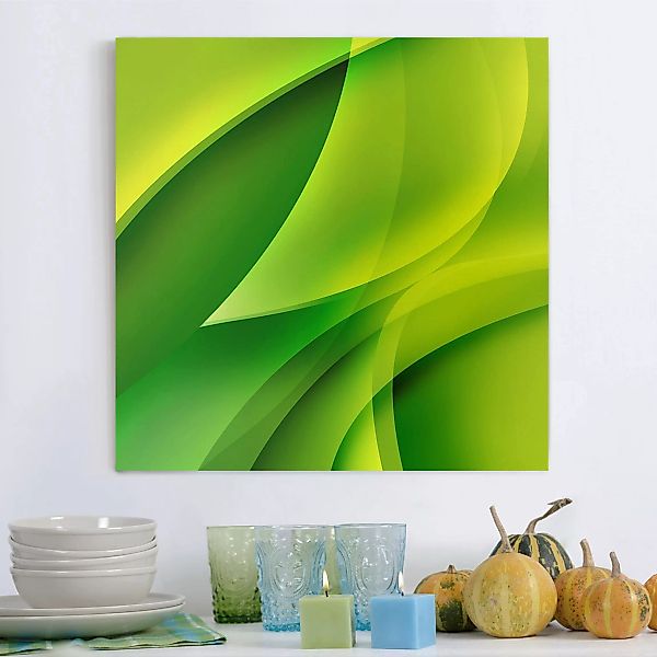 Leinwandbild - Quadrat Green Composition günstig online kaufen