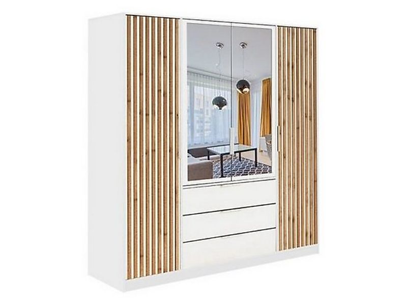 Compleo Kleiderschrank mit 3 Schubladen und 4 Türen OLS, Modern design, Sch günstig online kaufen