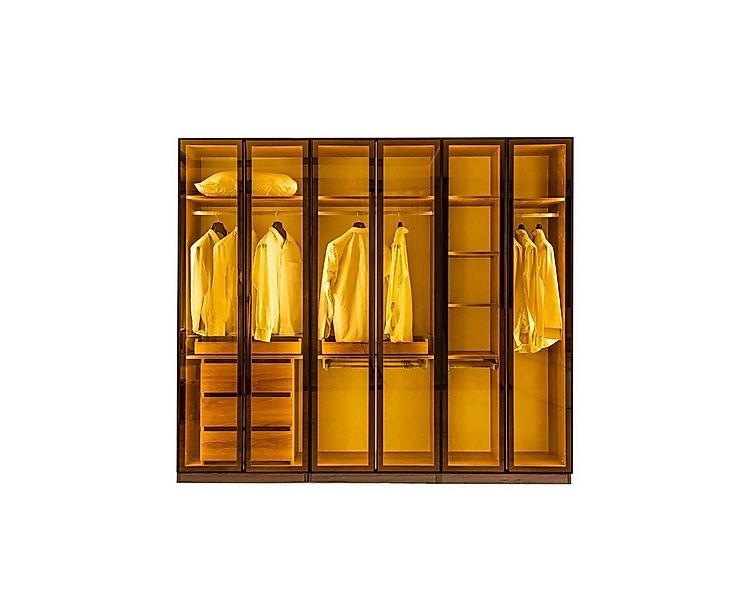 JVmoebel Kleiderschrank Stilvolle Kleiderschrank Glastüren Schlafzimmer Hol günstig online kaufen