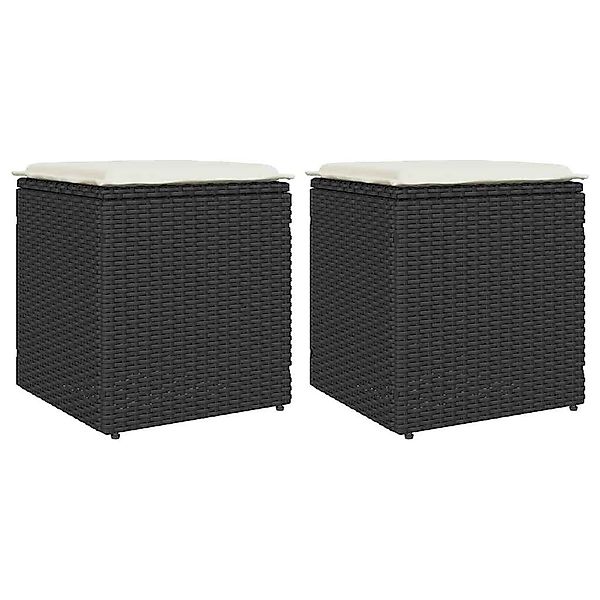 vidaXL Hocker Gartenhocker mit Kissen 2 günstig online kaufen