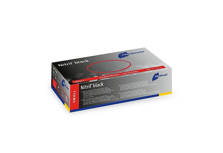 MediTrade Nitril-Handschuhe Meditrade - Einmalhandschuhe Nitril black - Grö günstig online kaufen