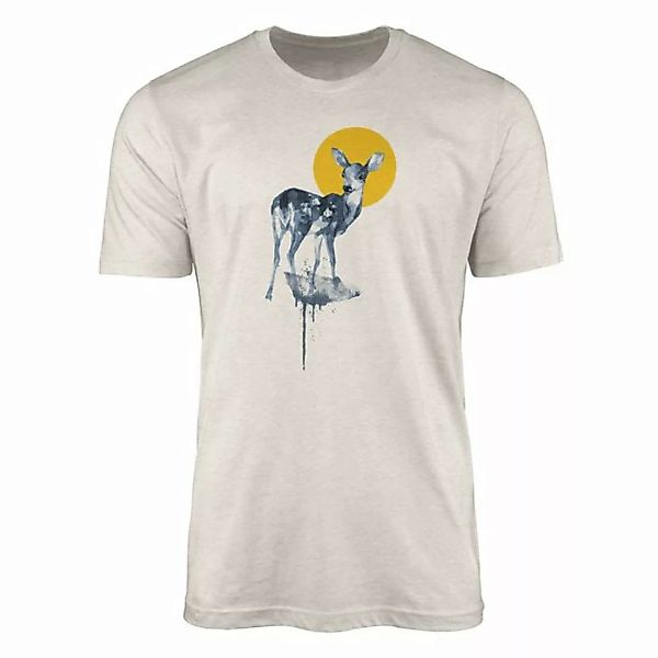 Sinus Art T-Shirt Herren Shirt 100% gekämmte Bio-Baumwolle T-Shirt Aquarell günstig online kaufen