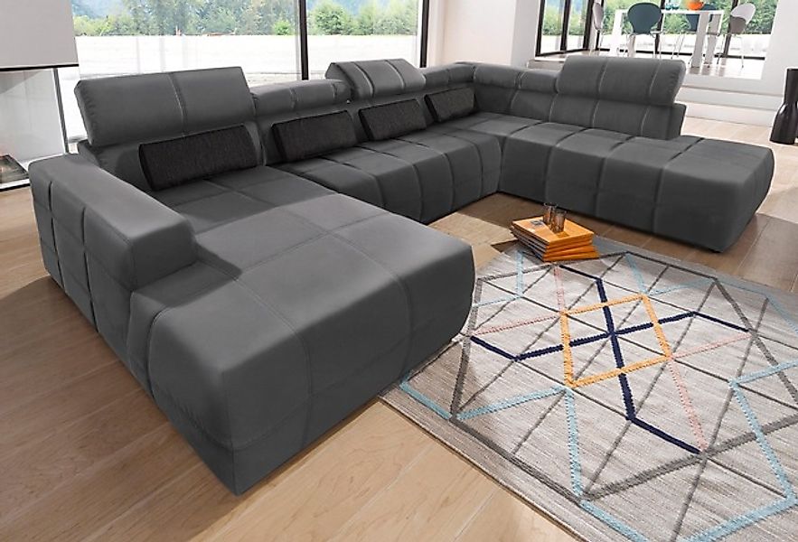 DOMO collection Wohnlandschaft »Brandon, whlw. mit Sitztiefenverstellung, w günstig online kaufen