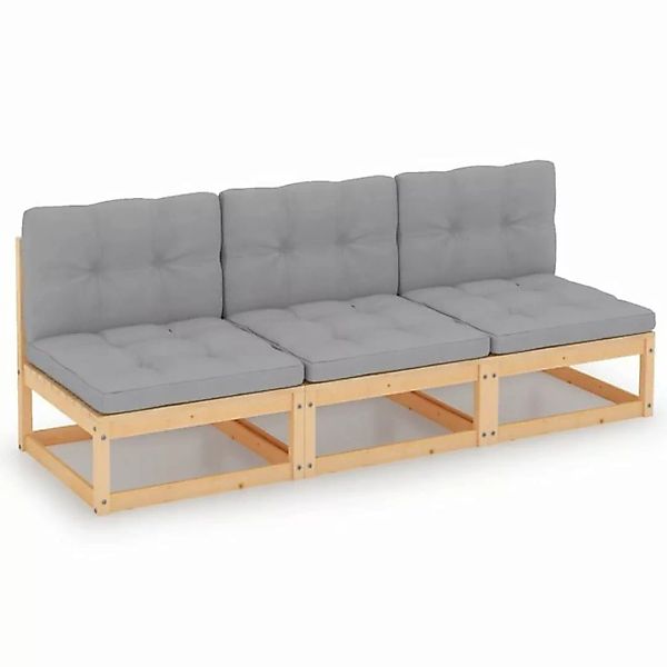 3-sitzer-sofa Mit Kissen Kiefer Massivholz günstig online kaufen
