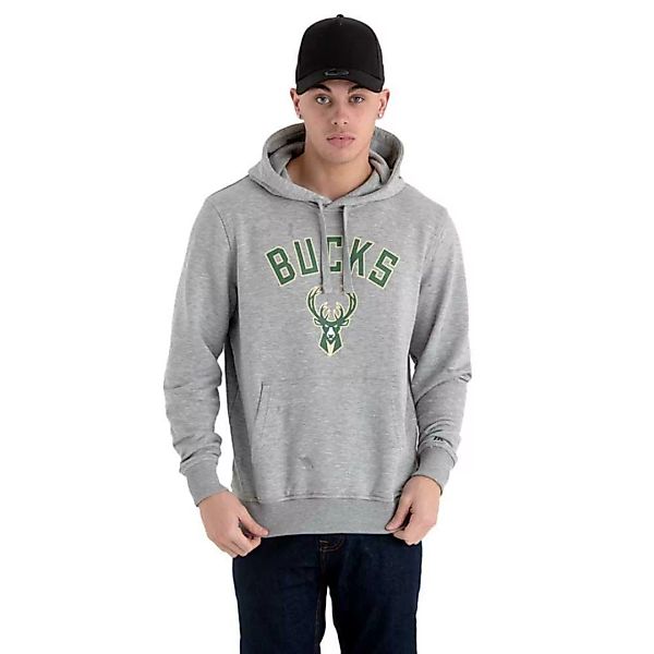 New Era Team Logo Po Milwaukee Bucks Kapuzenpullover M Grey günstig online kaufen