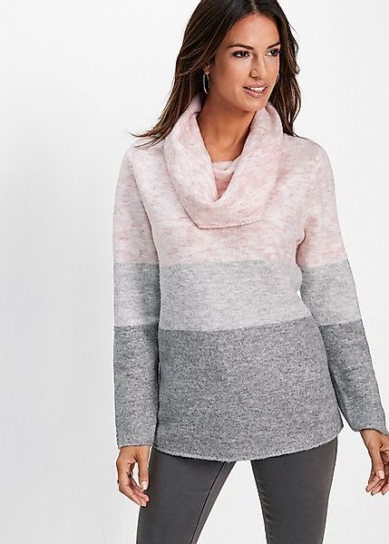 bonprix Rollkragenpullover mit Elasthan-Anteil, mit Wasserfallkragen, locke günstig online kaufen