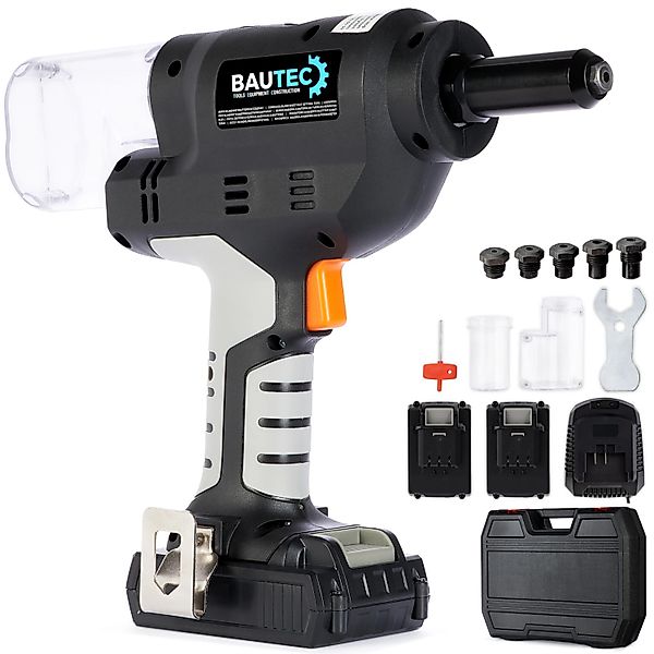 BAUTEC Akku-Blindnietsetzgerät 20 kN für Blindnieten von 3,2 - 6,4 mm Profi günstig online kaufen