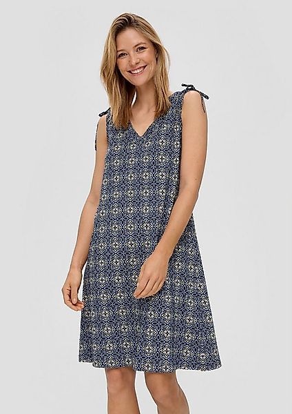 s.Oliver Minikleid Kleid Kleid mit V-Ausschnitt und Binde-Detail günstig online kaufen
