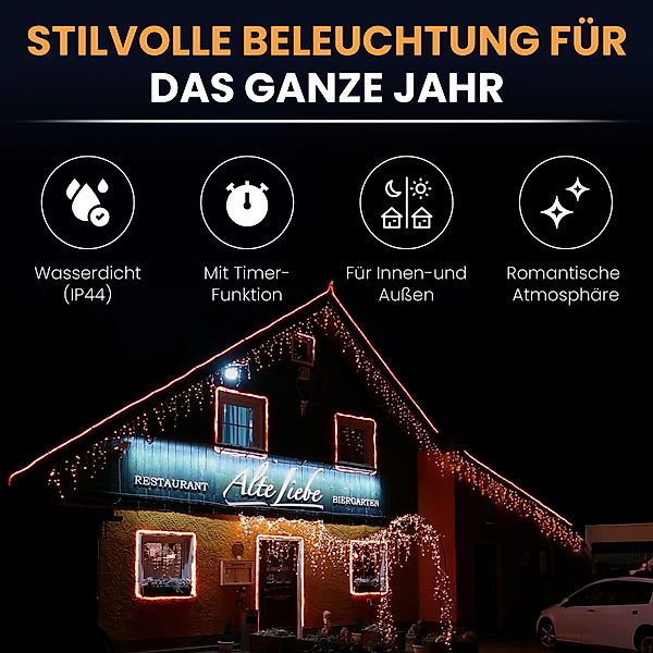 Gartenpirat LED-Lichterkette Eisregen LED-Beleuchtung Weihnachtsdeko für günstig online kaufen