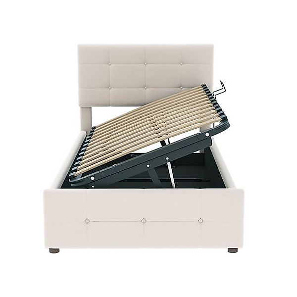 HAUSS SPOLE Polsterbett 90x200cm, Hydraulisches Bett, Höhenverstellbares Ko günstig online kaufen