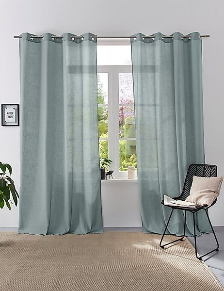 Home affaire Collection Vorhang Linsdorf (1 St), Ösen, halbtransparent, Lei günstig online kaufen