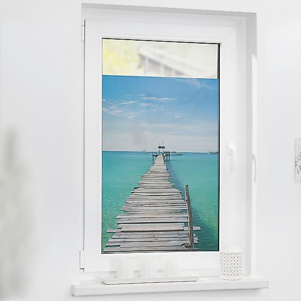 LICHTBLICK ORIGINAL Fensterfolie "El Mar", 1 St., blickdicht, strukturiertK günstig online kaufen