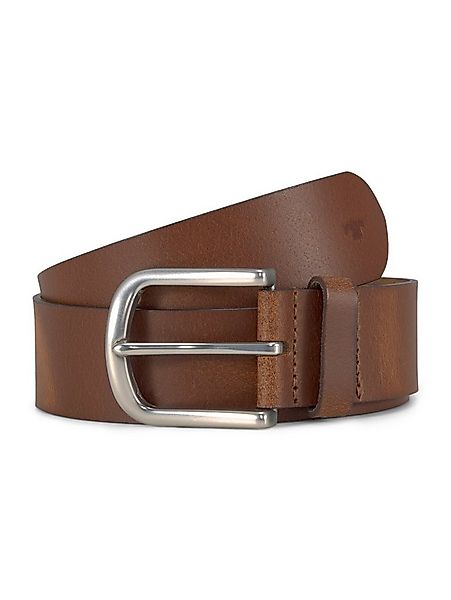 TOM TAILOR Ledergürtel Belts TTMARIO Ledergürtel mit abgerundeter Dornschli günstig online kaufen