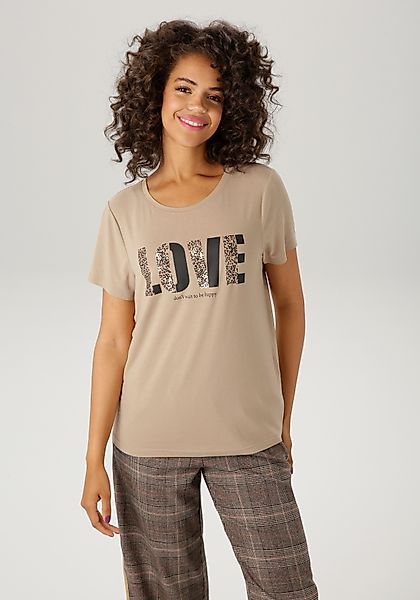 Aniston CASUAL T-Shirt mit Folienprint verzierter günstig online kaufen