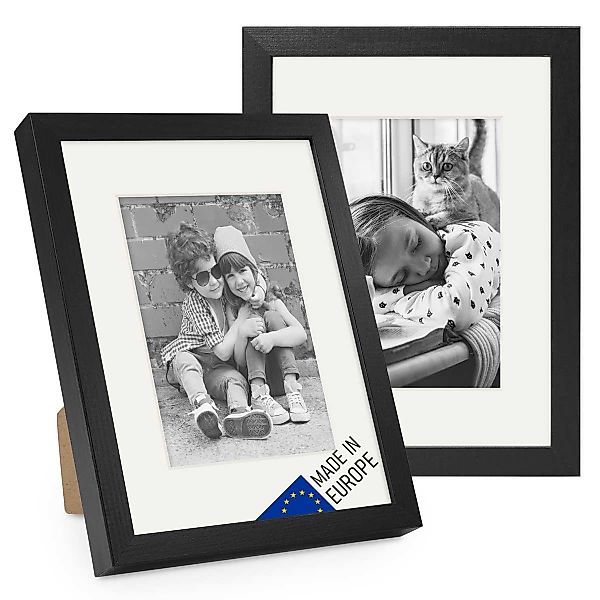 PHOTOLINI Bilderrahmen 2er Set Echtholz mit günstig online kaufen