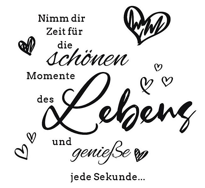 Coonoor Wandtattoo nimm dir Zeit für die schönen Momente wandtattoo, wohnzi günstig online kaufen