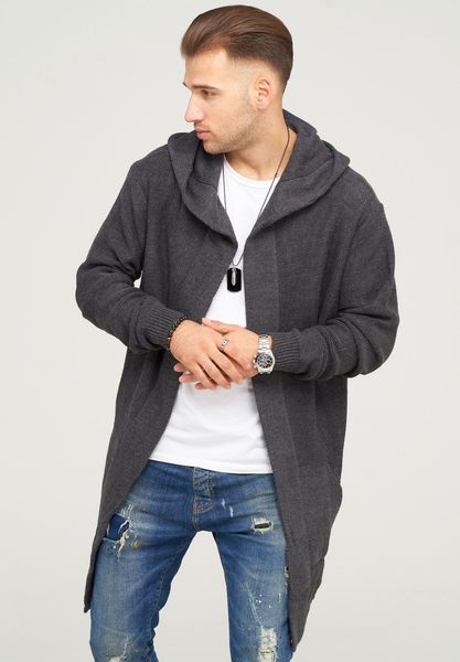 behype Strickjacke "JAROMIR" mit kuscheliger Kapuze günstig online kaufen