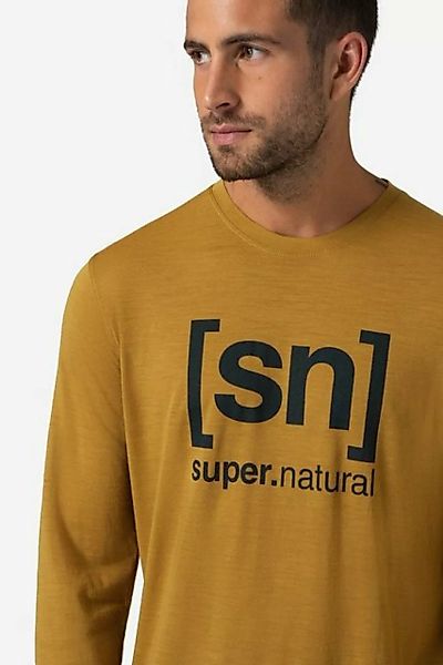 SUPER.NATURAL Langarmshirt für Herren, Merino LOGO LS atmungsaktiv, weich günstig online kaufen