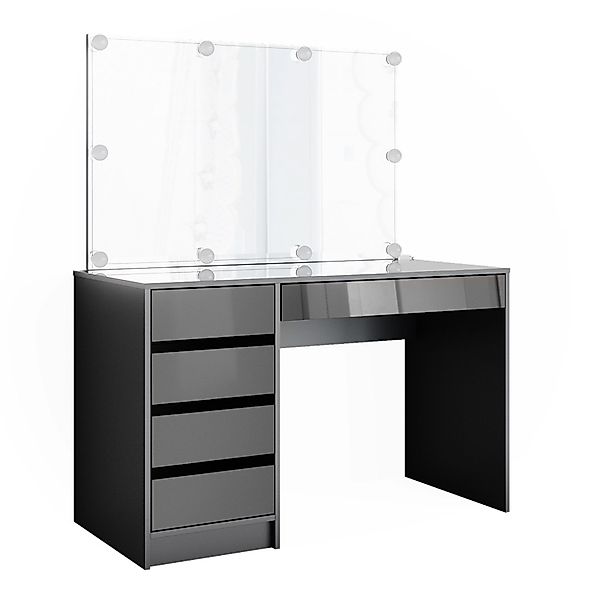 Vicco Schminktisch Sherry Anthrazit 120 cm mit LED Beleuchtung günstig online kaufen