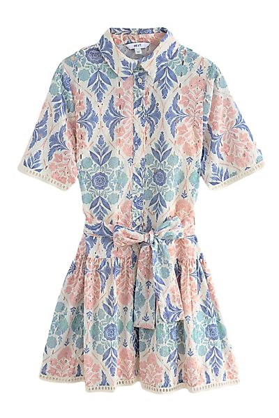 Next Minikleid Strukturiertes Hemdkleid mit kurzen günstig online kaufen