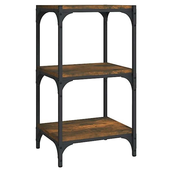 vidaXL Bücherregal Räuchereiche 40x33x70,5 cm Holzwerkstoff und Stahl günstig online kaufen