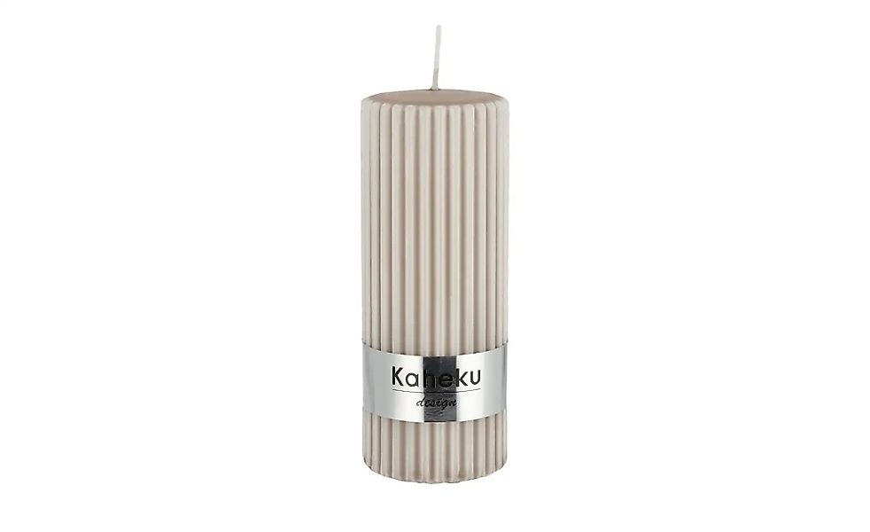 Zylinderkerze  Powder Rillen ¦ beige ¦ Maße (cm): H: 15  Ø: 5.8 Accessoires günstig online kaufen