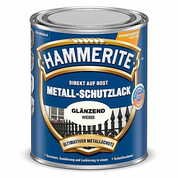 Hammerite  Metallschutzlack, Metallschutzlack glänzend weiß günstig online kaufen
