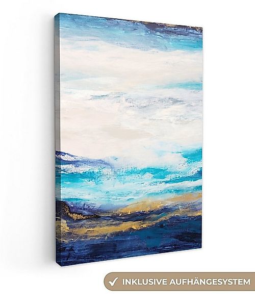 OneMillionCanvasses® Leinwandbild Blau - Malerei - Abstrakt - Farbe, Fotodr günstig online kaufen
